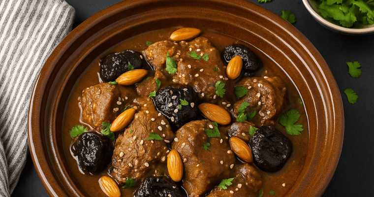 Tajine de cordero con ciruelas